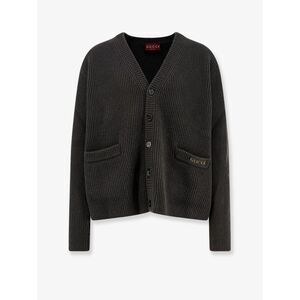 Gucci Men Ribbed Wool And Cashmere Cardigan